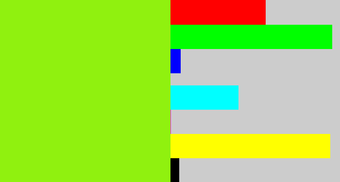 Hex color #90f10f - acid green