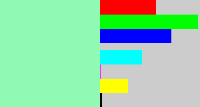 Hex color #90fab4 - light sea green