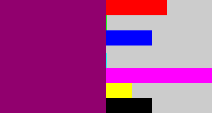 Hex color #91006e - red violet