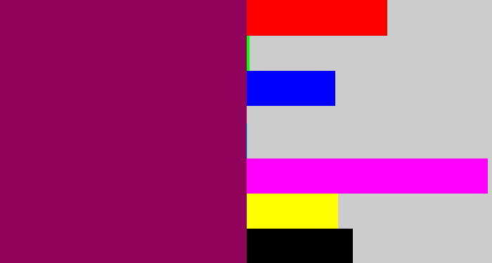 Hex color #91035b - dark magenta