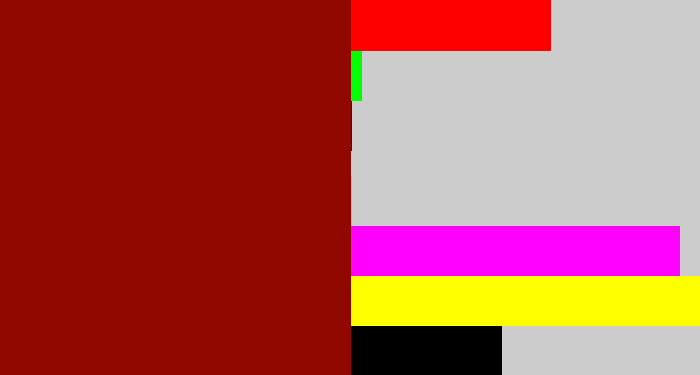 Hex color #910800 - deep red