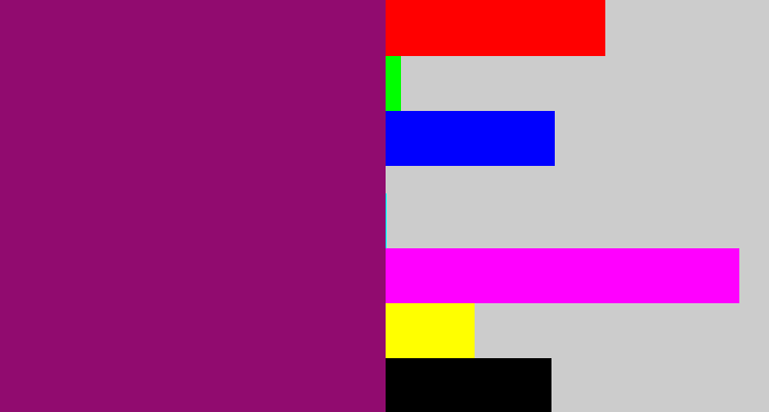 Hex color #910b6f - red violet
