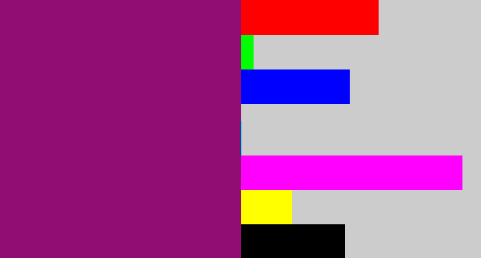 Hex color #910c73 - red violet