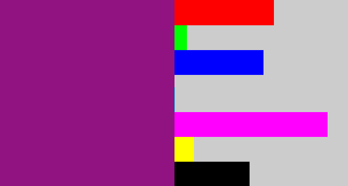 Hex color #911281 - barney purple