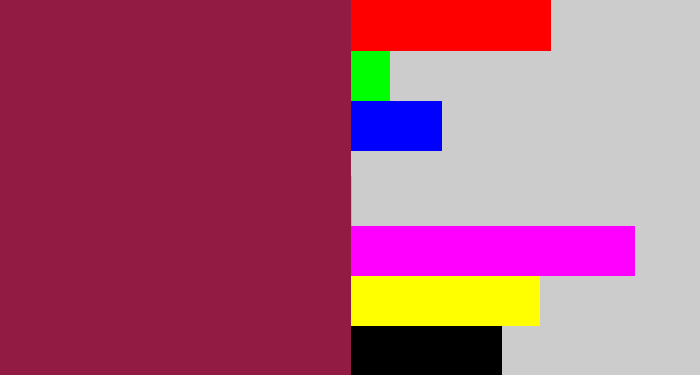 Hex color #911b42 - berry