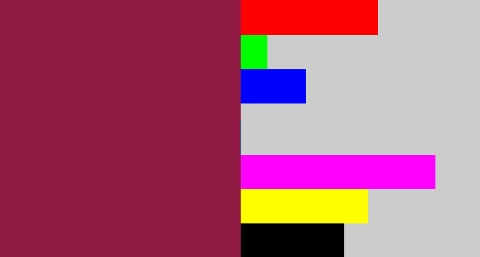 Hex color #911b44 - berry
