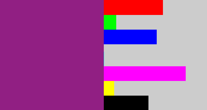 Hex color #911f83 - warm purple