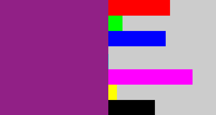 Hex color #912086 - warm purple