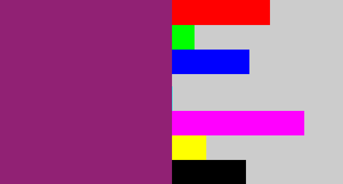Hex color #912174 - darkish purple