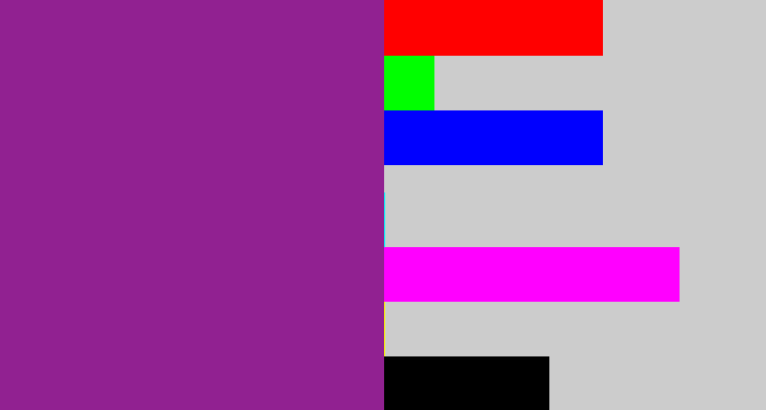 Hex color #912191 - warm purple