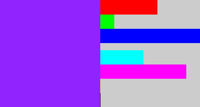Hex color #9123fe - electric purple