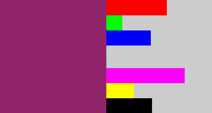 Hex color #91256b - darkish purple