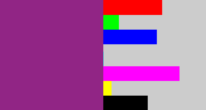 Hex color #912585 - warm purple