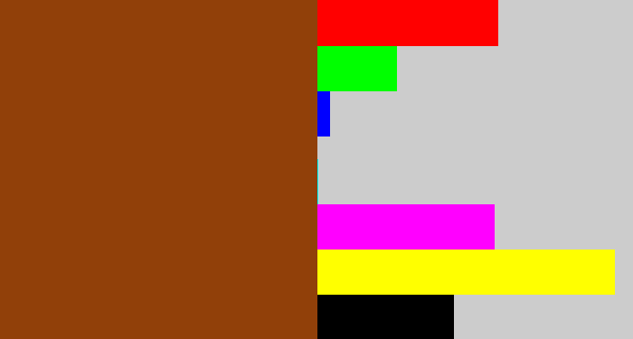 Hex color #914009 - warm brown