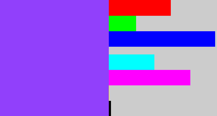 Hex color #9140fb - purpley