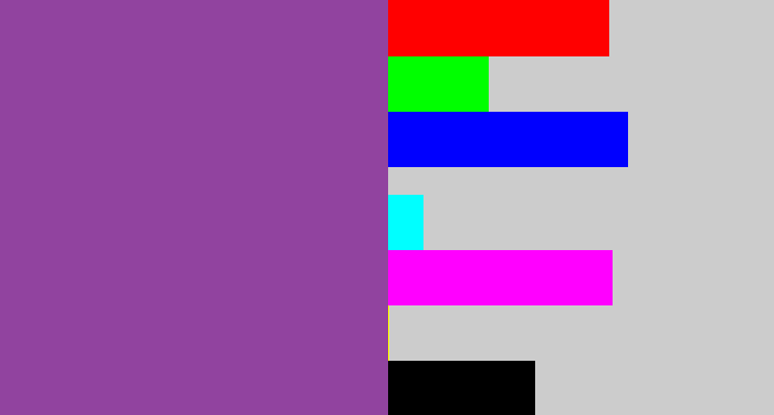 Hex color #91439f - medium purple