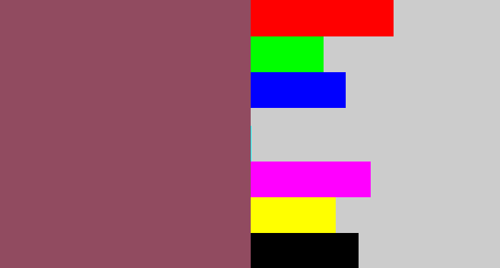 Hex color #914b60 - dark mauve