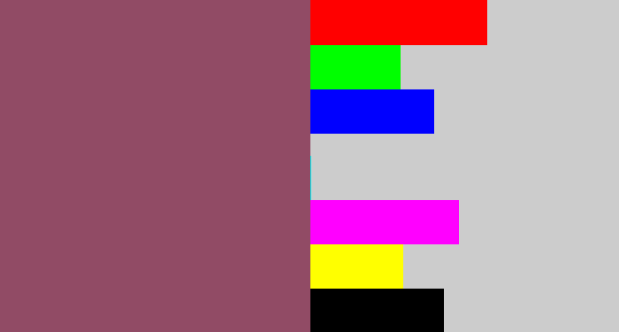 Hex color #914b65 - dark mauve