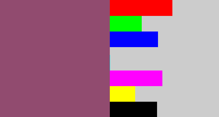 Hex color #914b6f - dark mauve
