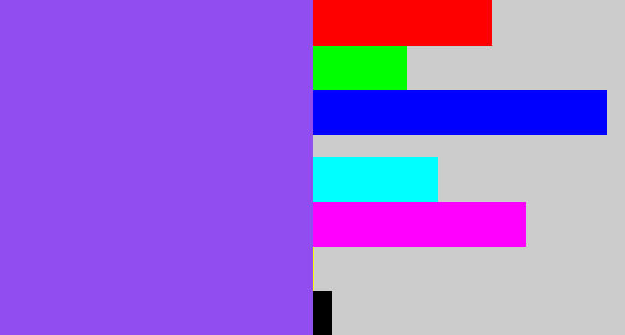 Hex color #914df0 - purpley