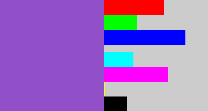Hex color #914fc8 - amethyst