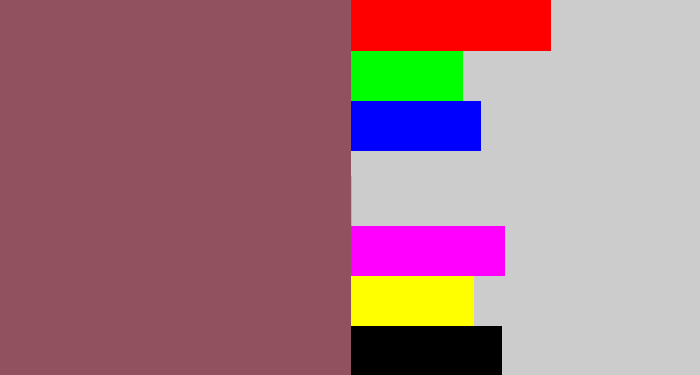 Hex color #91515e - dark mauve