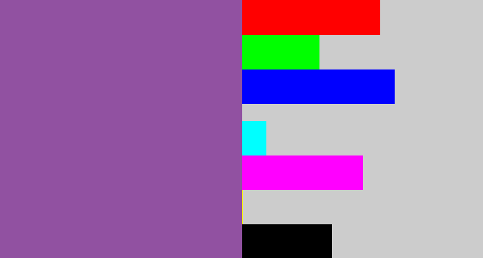 Hex color #9151a1 - medium purple