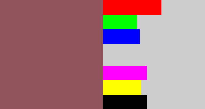 Hex color #91535b - dark mauve