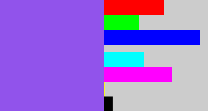 Hex color #9153eb - purpley