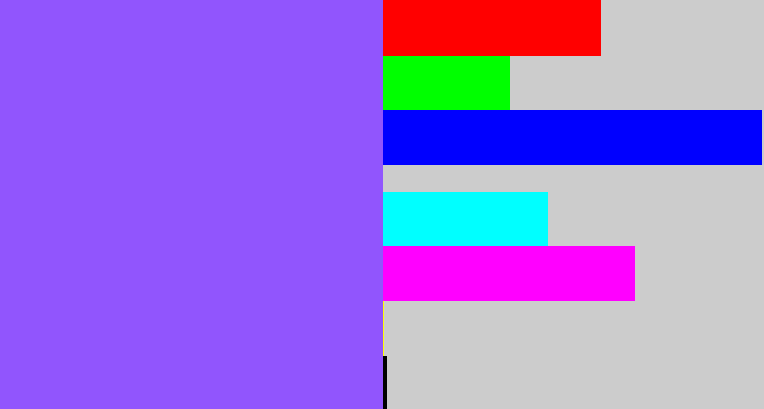Hex color #9155fd - lighter purple