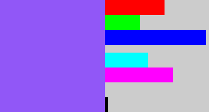 Hex color #9157f7 - lighter purple