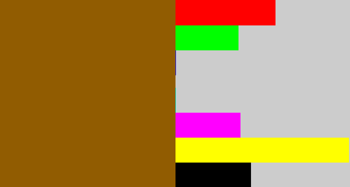 Hex color #915c01 - poo brown