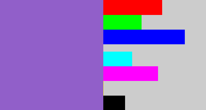 Hex color #915fc9 - amethyst