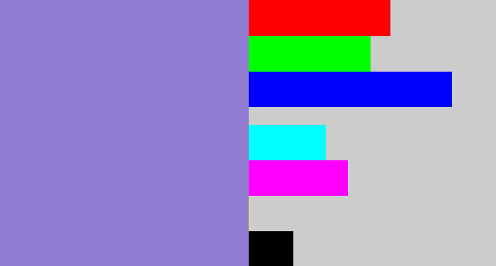 Hex color #917dd2 - perrywinkle