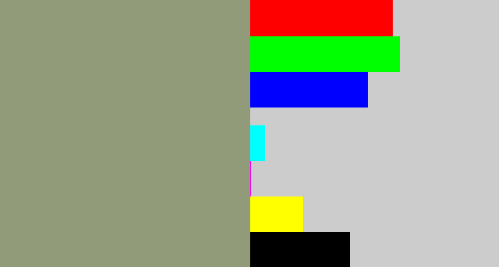 Hex color #919a79 - grey/green