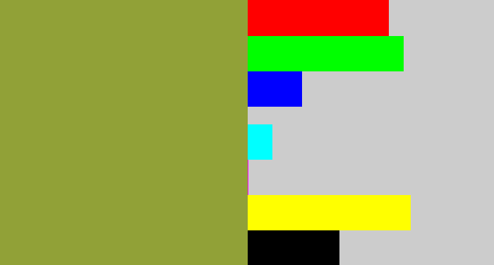 Hex color #91a137 - avocado