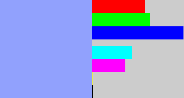 Hex color #91a1fd - periwinkle blue