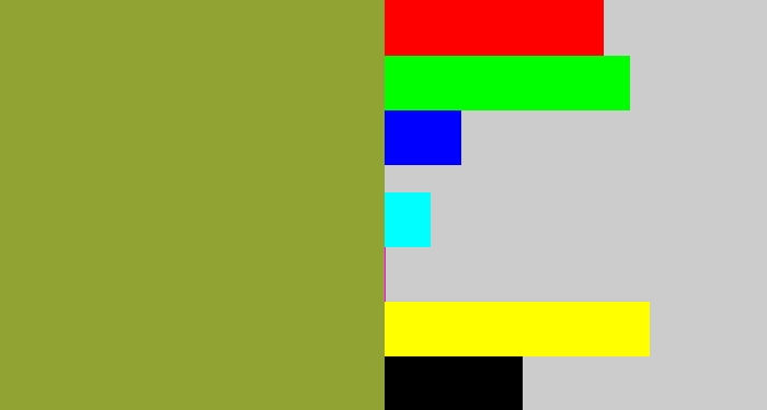 Hex color #91a433 - avocado