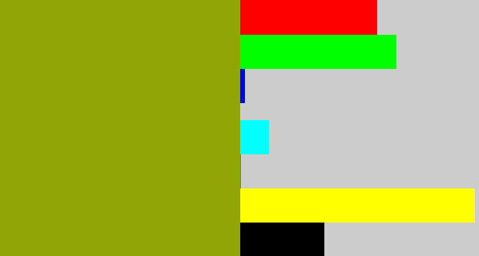 Hex color #91a504 - barf green