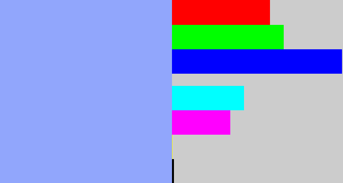 Hex color #91a6fc - periwinkle blue