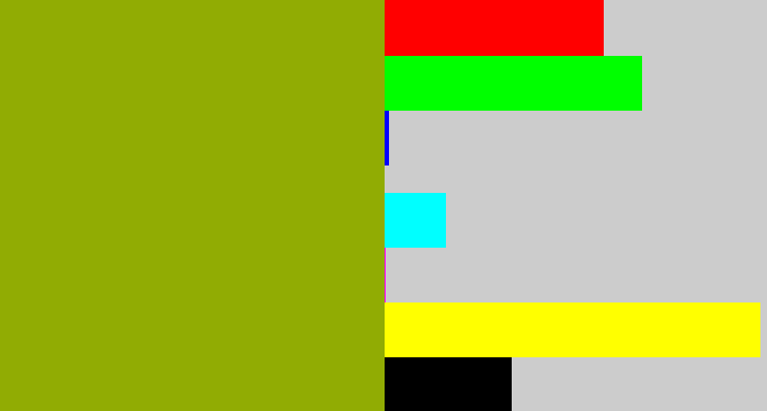 Hex color #91ac03 - barf green