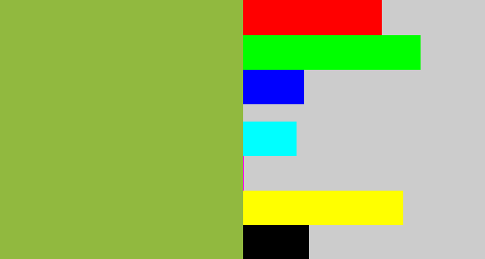 Hex color #91b93f - booger