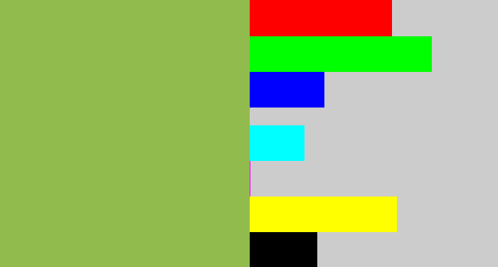 Hex color #91bb4d - booger