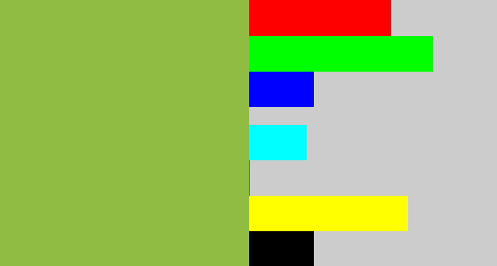 Hex color #91bc43 - booger