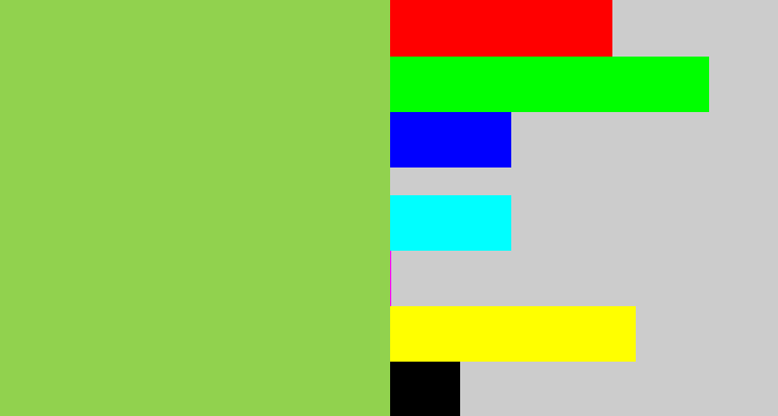 Hex color #91d24e - kiwi green