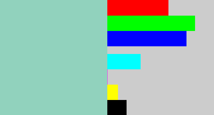Hex color #91d2bd - light teal