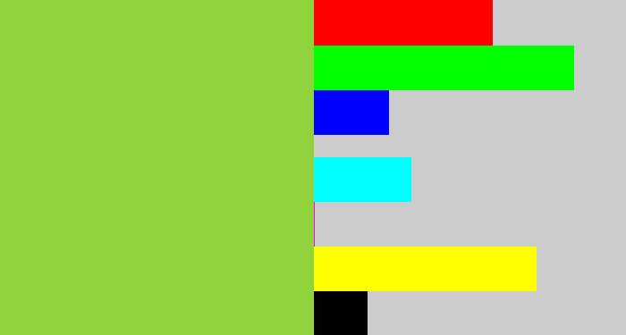 Hex color #91d33d - kiwi green