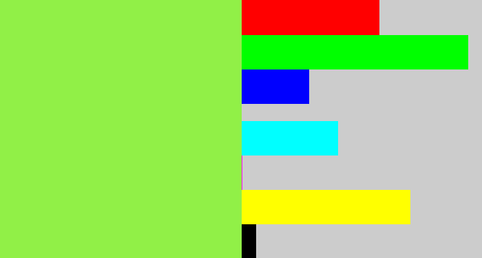 Hex color #91f047 - kiwi