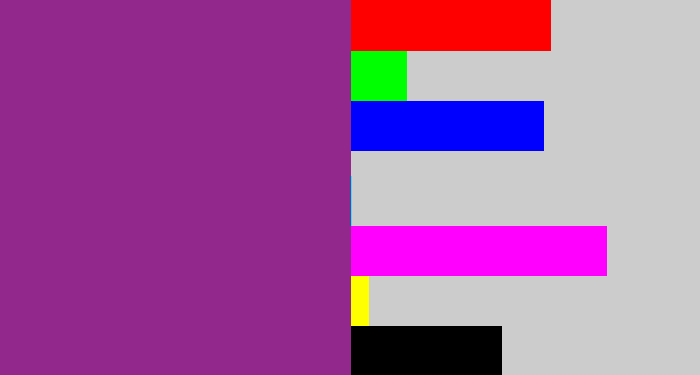 Hex color #92288b - warm purple