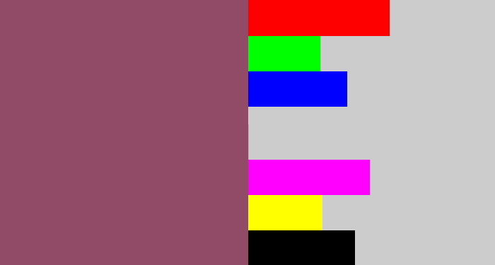 Hex color #924b66 - dark mauve